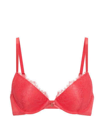 Rose Lace Lightly Lined Plunge Demi Bra