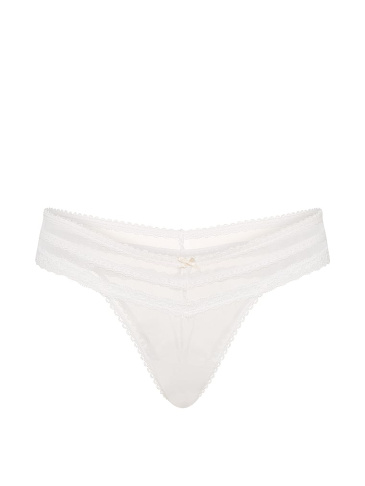 Mesh Lace-Trim Brazilian Panty