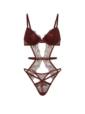Rose Lace Lightly Lined Strappy Teddy