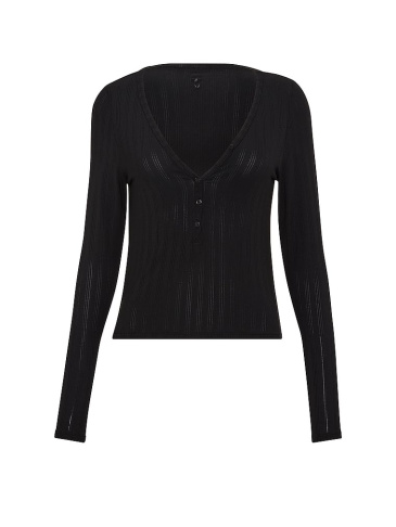 Sosoft™ Modal Ultra-Fine Long-Sleeve Henley Top