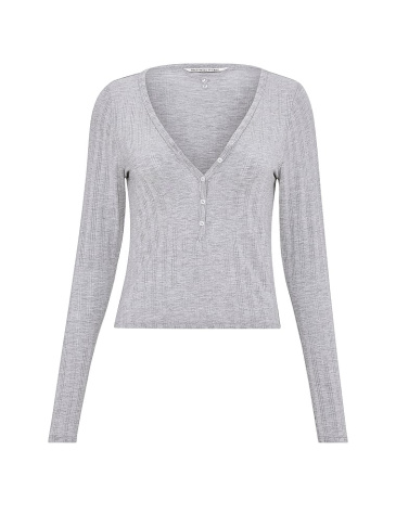 Sosoft™ Modal Ultra-Fine Long-Sleeve Henley Top