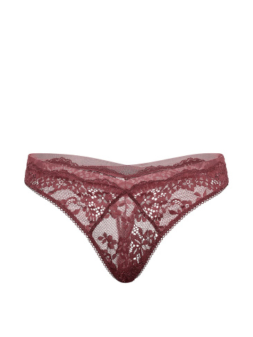 Lace & Mesh Thong Panty