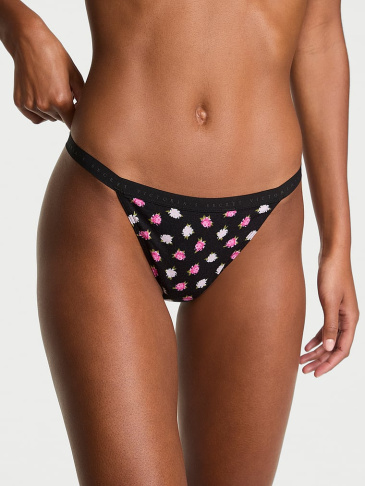 Bavlnené elastické V-string tangá