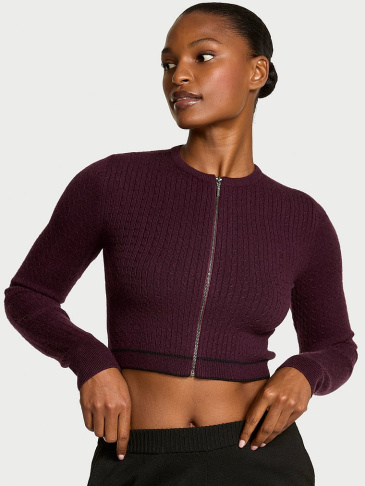 Luxe Cable‑Knit Kardigán