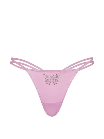 Saténové V-string tangá Twinkle Butterfly.