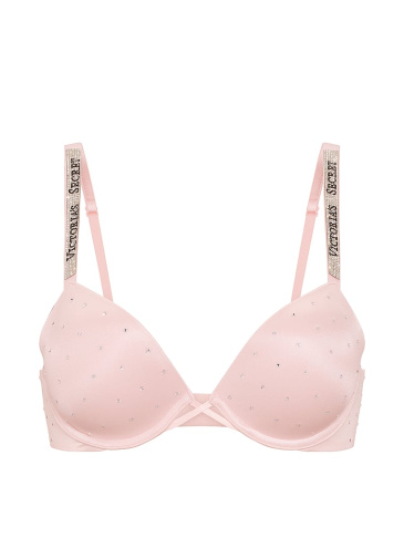 Shine Strap Dot Push-Up Bra