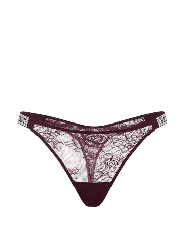 Shine Strap Lace Thong Panty