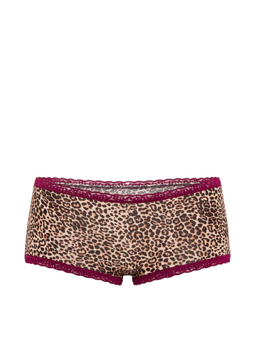 Cotton Lace-Trim Boyshort Panty