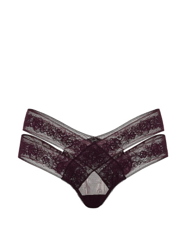 Rose Lace Strappy Cut-Out Cheeky Panty