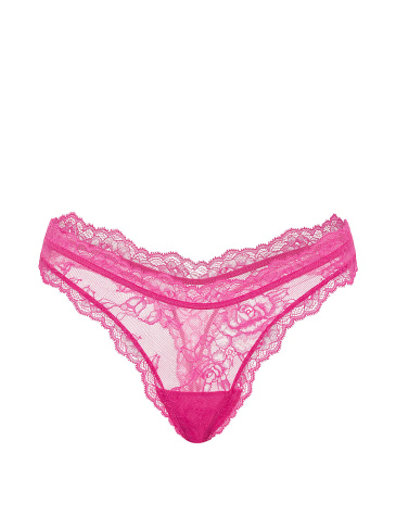 Rose Lace High-Leg Thong Panty