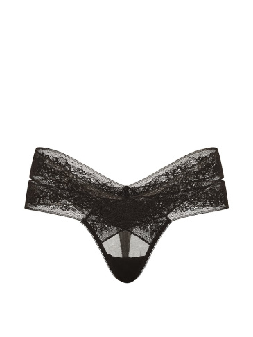 Rose Lace Strappy Cut-Out Thong Panty