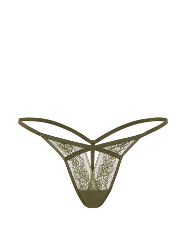 Rose Lace Strappy Cut-Out V-String Panty