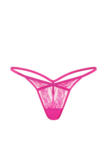 Rose Lace Strappy Cut-Out V-String Panty