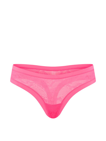 No-Show Snake Mesh Thong Panty