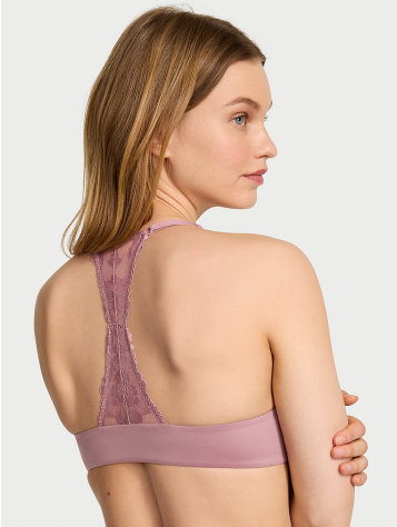 Ľahko Podšitá Čipkovaná Podprsenka Racerback Demi Bra