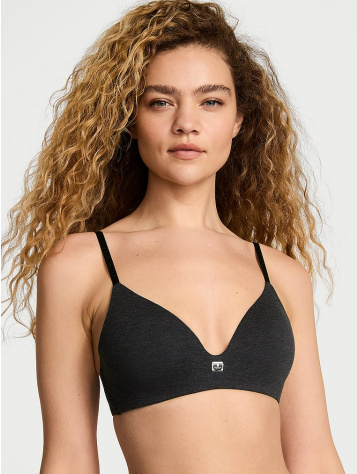 Bezdrôtová Podprsenka S Ľahkým Podšitím Cotton Logo Hardware