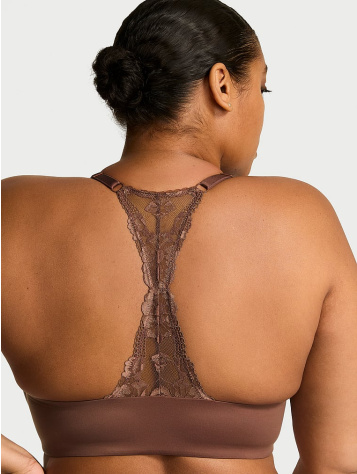 Ľahko Podšitá Čipkovaná Podprsenka Racerback Demi Bra