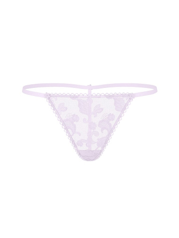 V-String Nohavičky S Vintage Kvetinovou Výšivkou