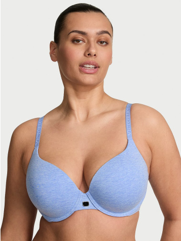Push-up podprsenka Perfect Shape s bavlneným logom a kovovými detailmi