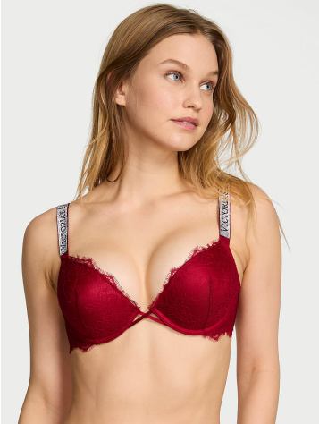 Bombshell Add-2-Cups  Push-Up Podprsenka, Remienok so Leskom
