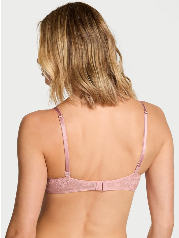Bombshell Add-2-Cups Rose Lace Shimmer Push-Up Bra