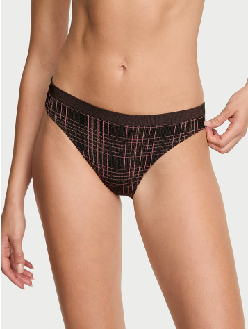 Seamless Trblietavé Kárované Bikini Nohavičky