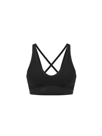VSX Elevate™ športová podprsenka s kamienkami a hlbokým výstrihom.
