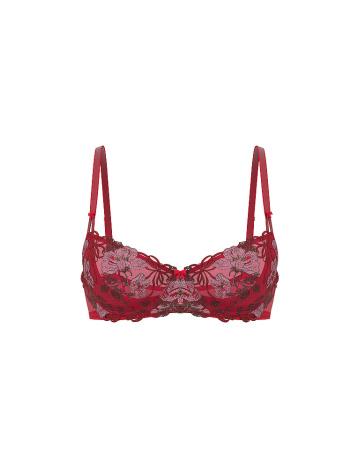 Wicked Beautiful Bows Embroidery Unlined Balconette Podprsenka
