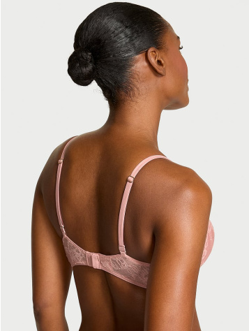 Rose Lace Shimmer Push‑Up Podprsenka