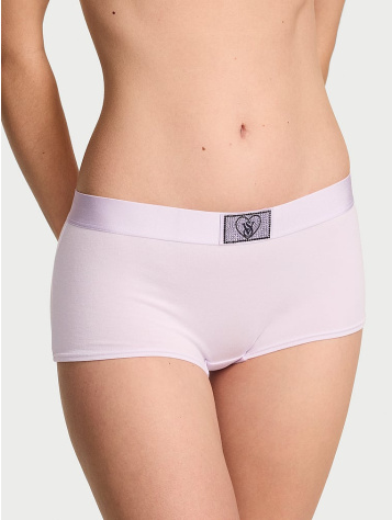 Logo Bavlnené Boyshort Nohavičky So Srdiečkovým Shine Patch