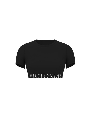 Bavlnený Krátky Top – Braletový Crop Top S Krátkym Rukávom