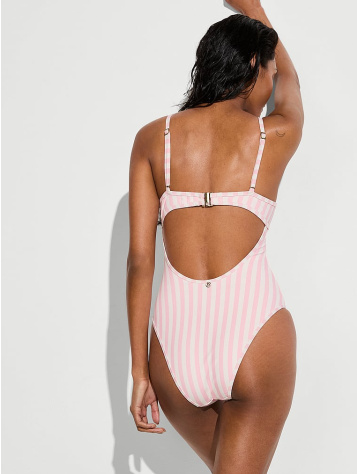 Essential Heritage Stripe balconette jednodielne plavky Cheeky