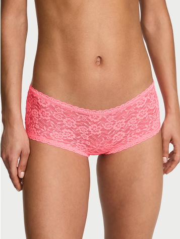 Čipkované nízkopásové boyshort nohavičky