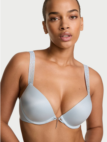 Bombshell Add-2-Cups push-up podprsenka s ombré pruhmi a lesklými ramienkami