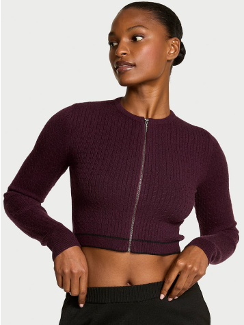 Luxe Cable‑Knit Kardigán