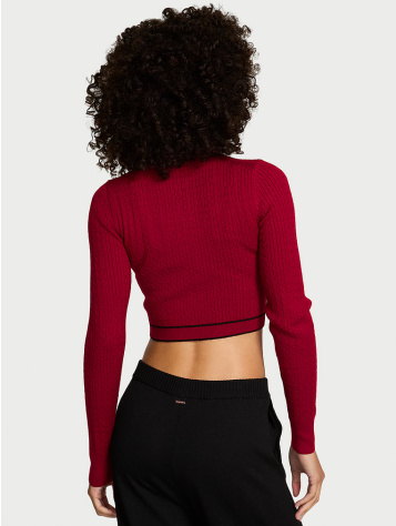 Luxe Cable‑Knit Kardigán