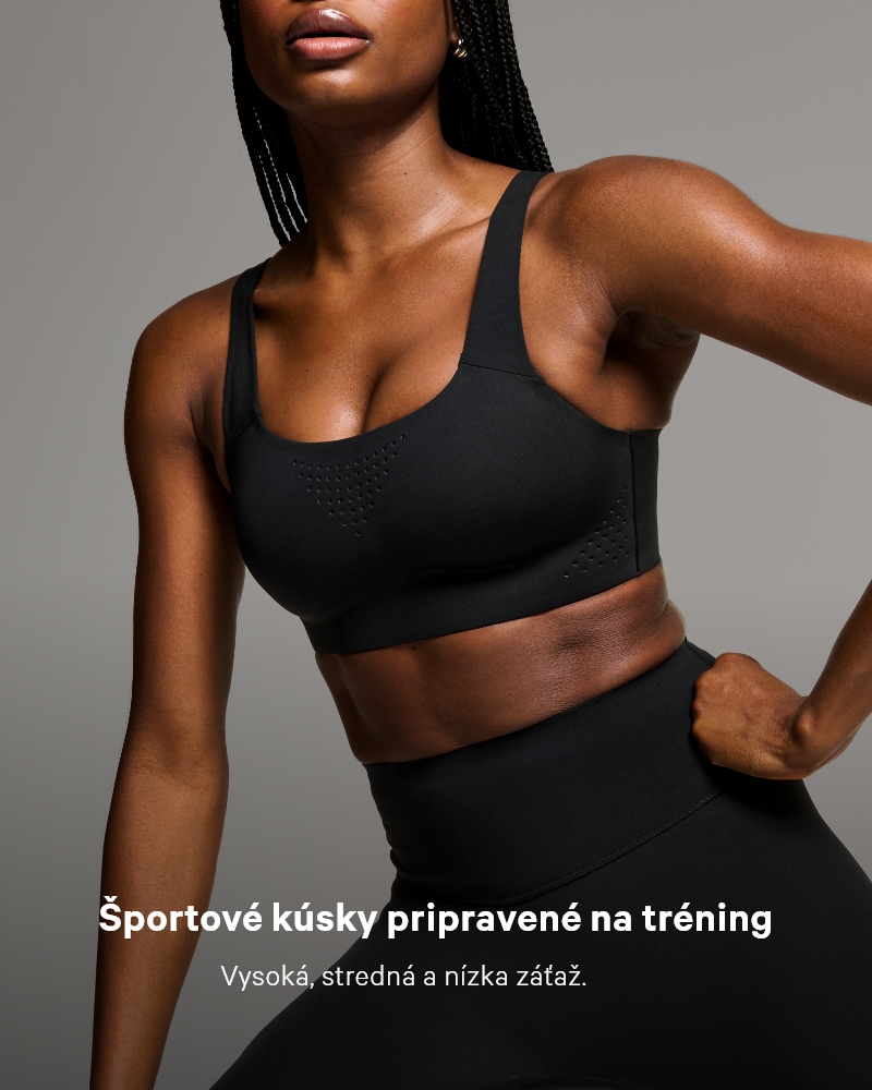 Woman wearing black Victoria's Secret Sport Bra