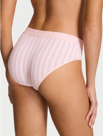 Back view of a woman wearing Victoria's Secret burgundy Bikinis and Briefs panties